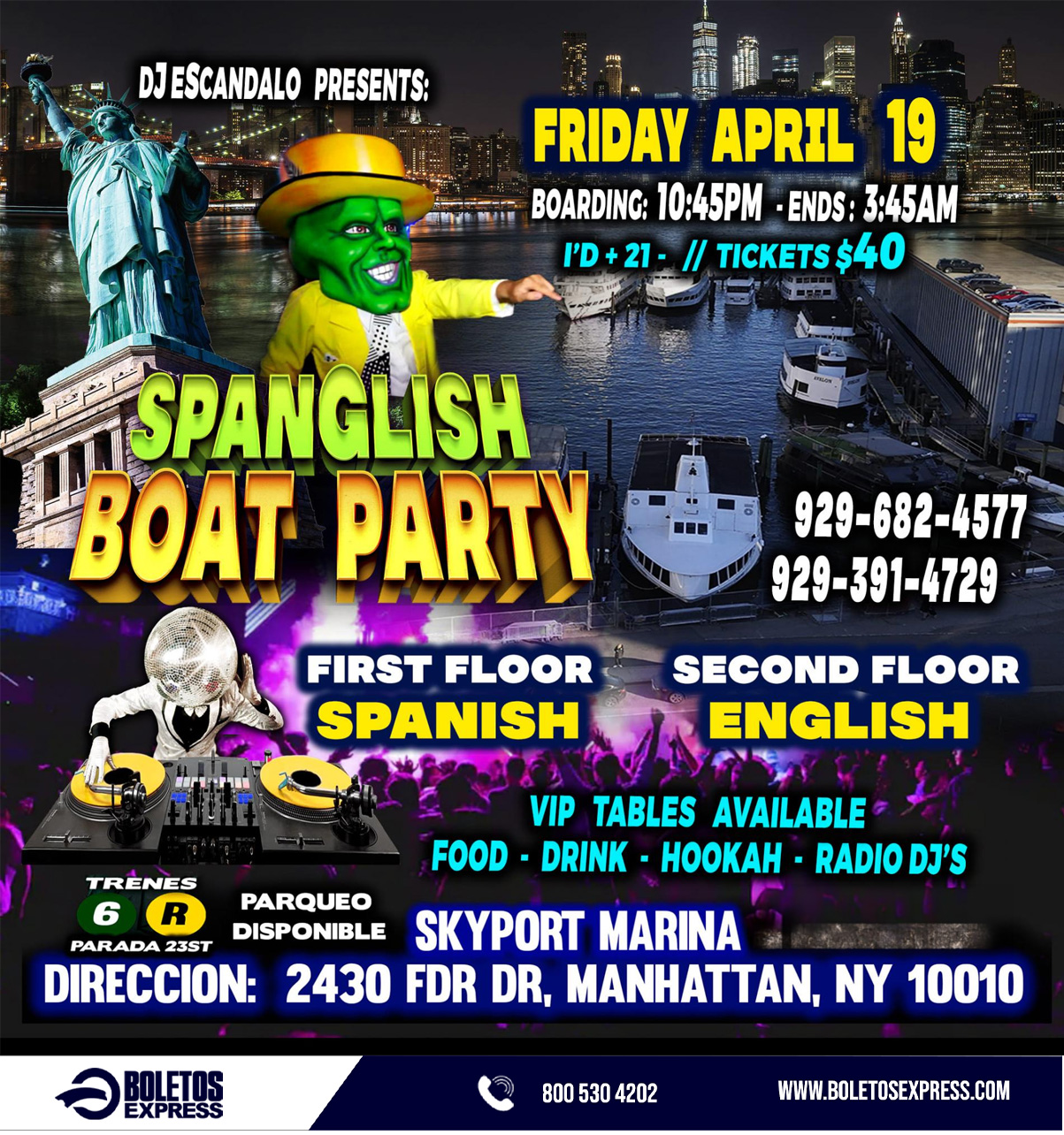 RUMBA LATINA EN BARCO + RADIO DJ'S + MANHATTAN NY