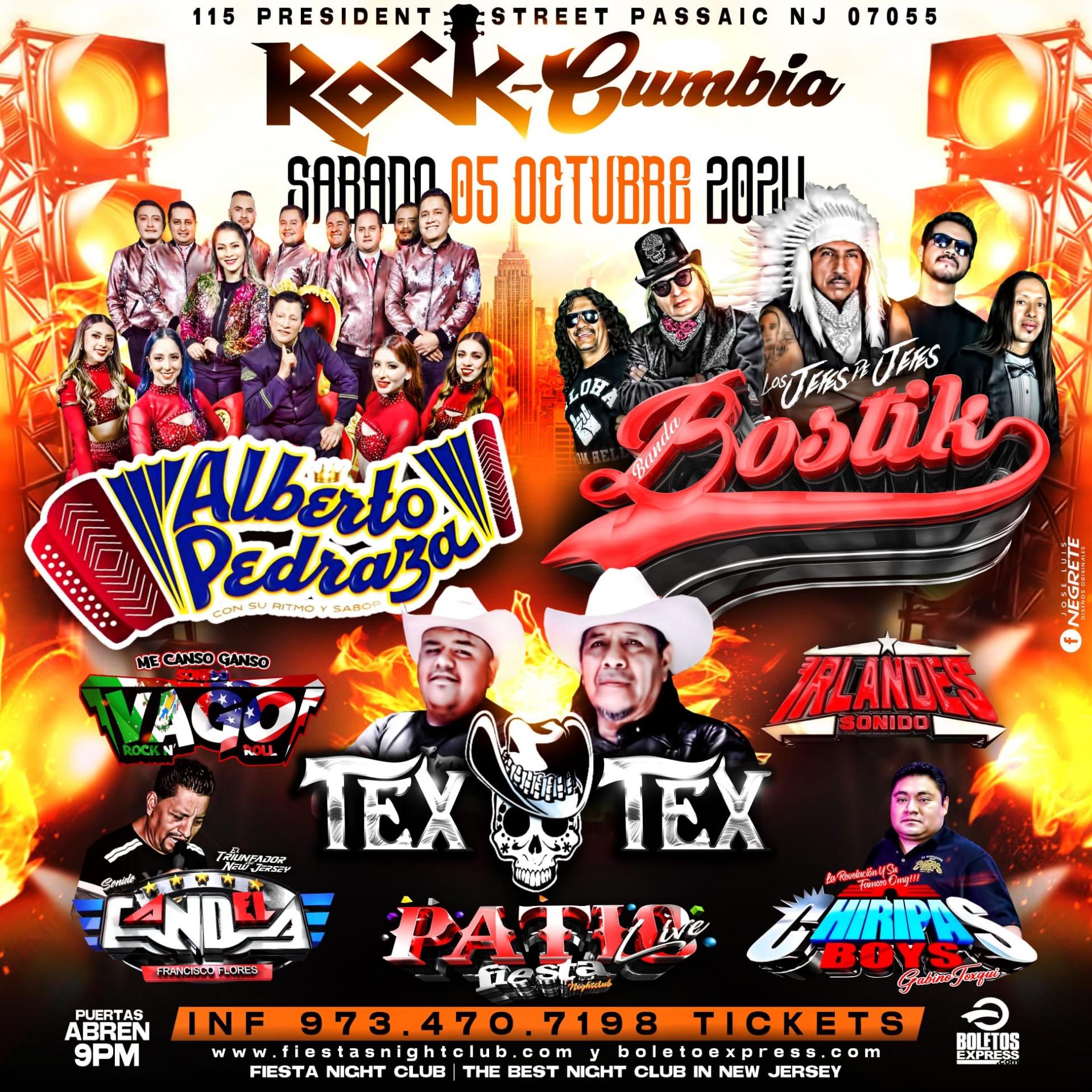 ALBERTO PEDRAZA, BANDA BOSTIK, TEX TEX, VAGO ROCKN'ROLL, SONIDO CANDELA, CHIRIPAS BOY, SONIDO IRLANDES