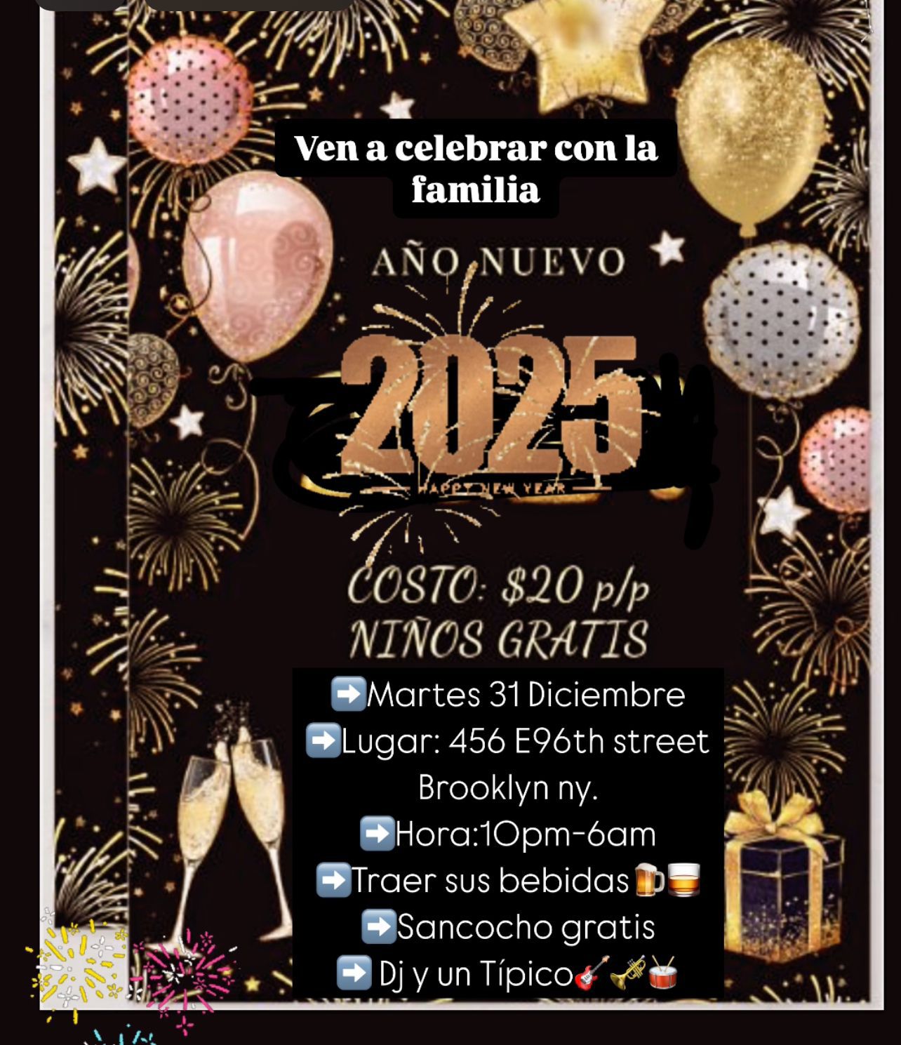 VEN A CELEBRAR AÑO NUEVO CON LA FAMILIA