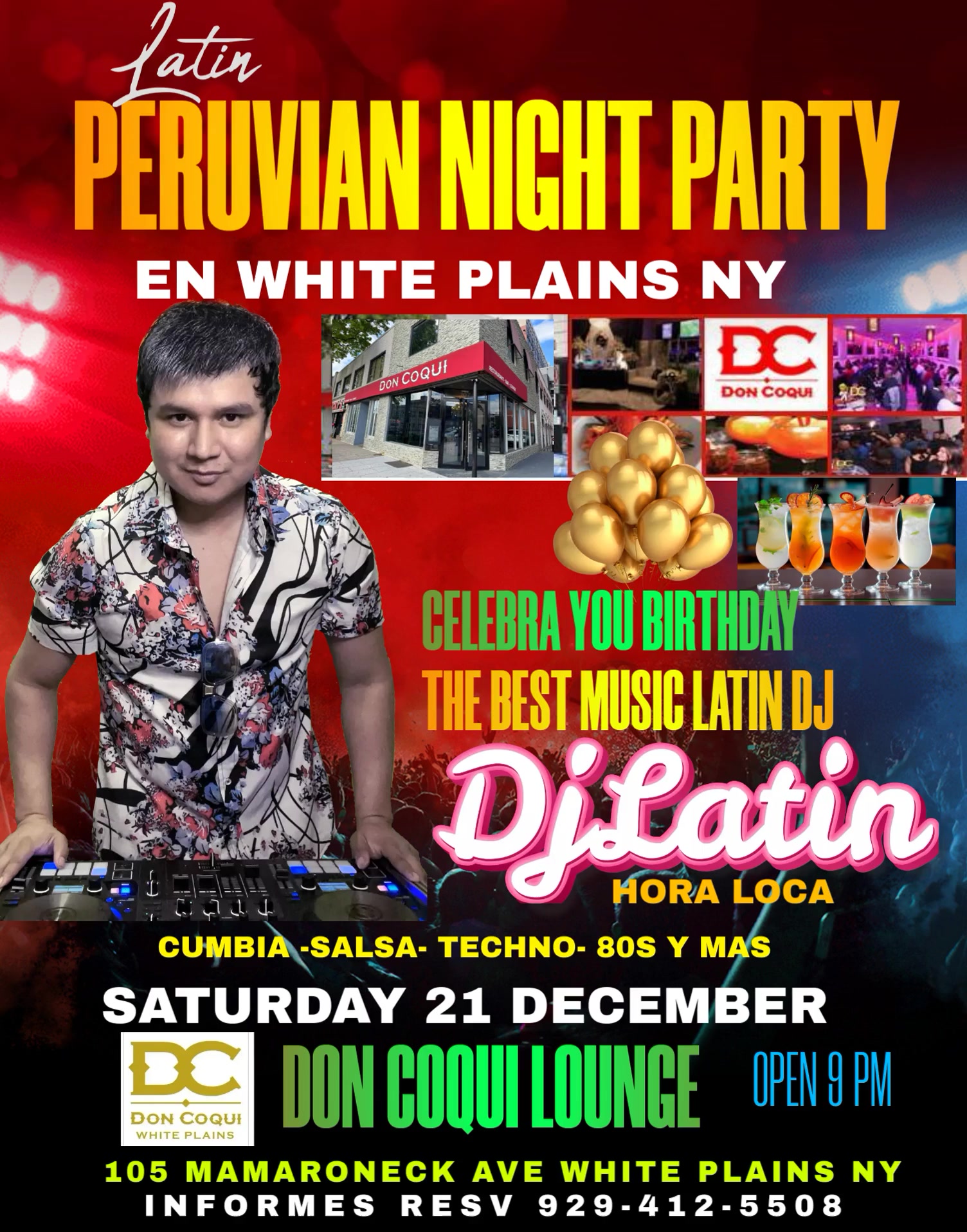 LATIN PERUVIAN NIGHT WHITE PLAIN NY