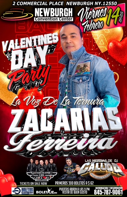 CELEBRANDO EL DIA DE SAN VALENTIN LA VOZ DE LA TERNURA ZACARIAS FERREIRA , LOS GUARDIANES DEL AMOR Y DJ CALUDA