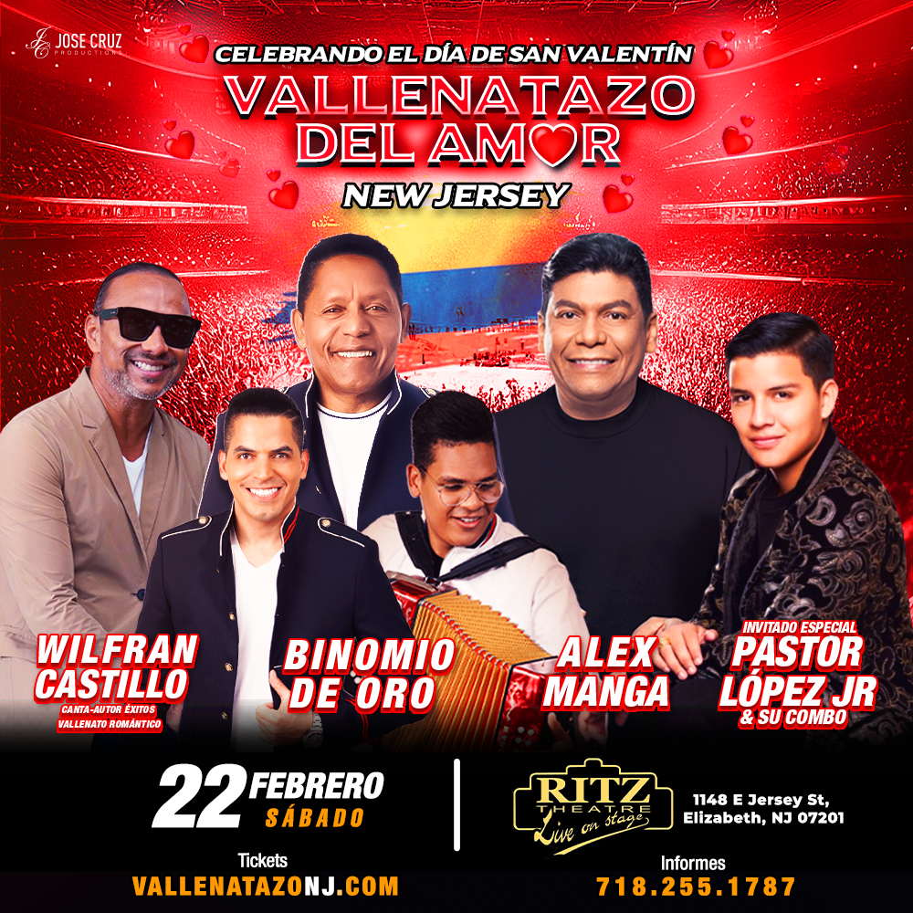 VALLENATAZO DEL AMOR EN ELIZABETH, NJ 