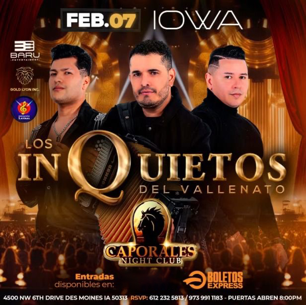 Los Inquietos del Vallenato IOWA, IA