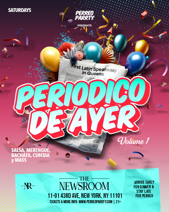 Buy tickets for Periodico de Ayer  - Latin & Reggaeton Party at Newsroom Speakeasy Periodico de Ayer  - Latin & Reggaeton Party at Newsroom Speakeasy