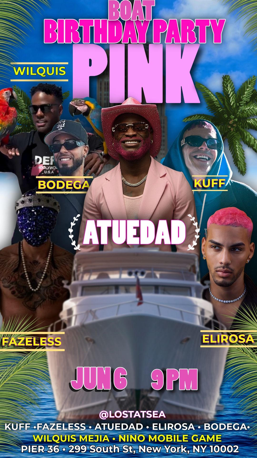 BOAT BIRTHDAY PARTY PINK