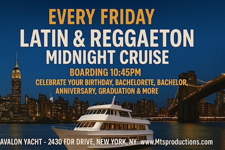 Friday Latin & Reggaeton Midnight Cruise – Avalon Yacht NYC