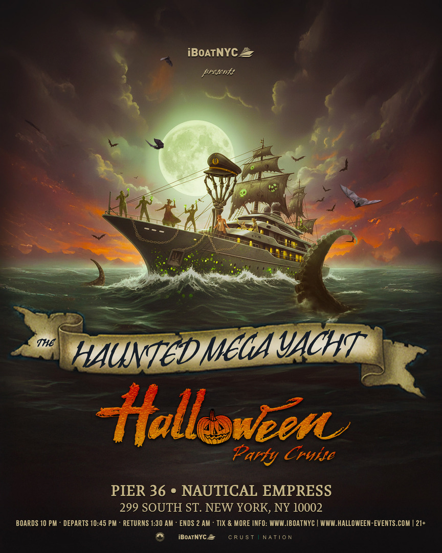 THE HAUNTED MEGA YACHT | Multi-Level Annual HALLOWEEN Party Cruise