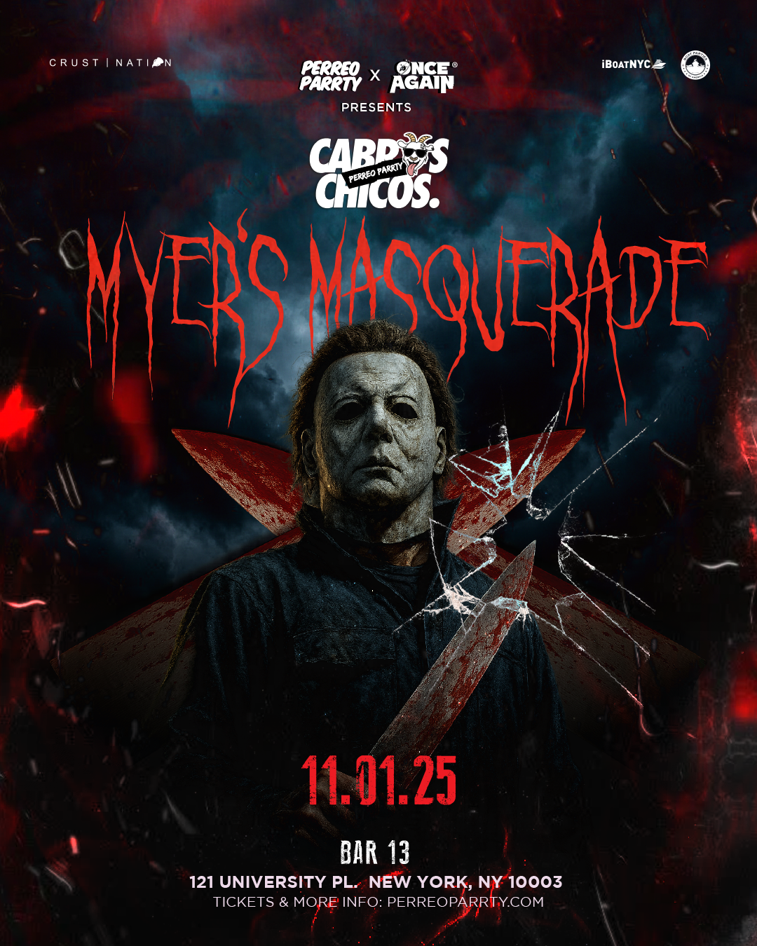 Cabros Chicos - Myers Masquerade Halloween Latin & Reggaeton NYC Party 18+