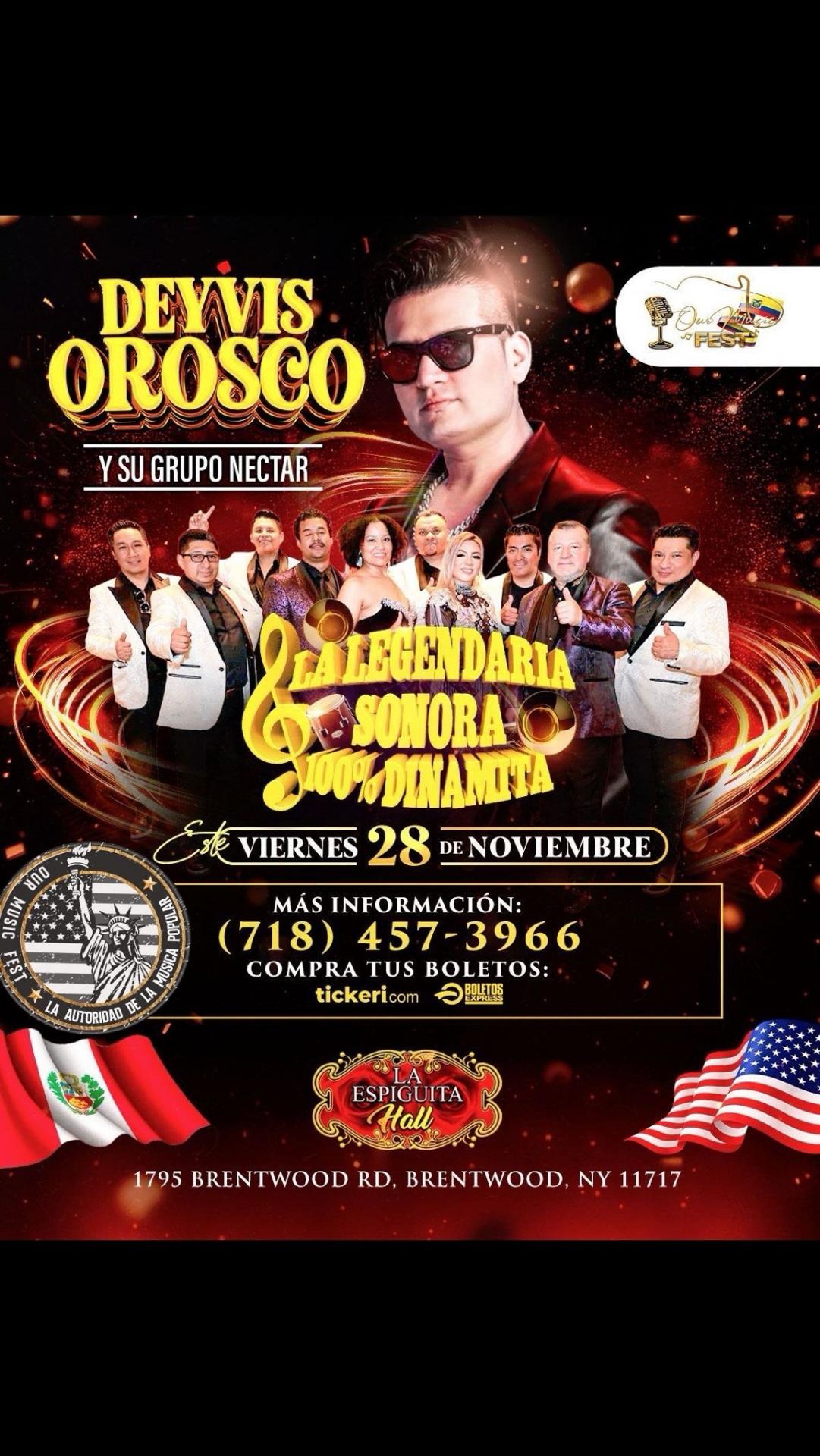 Buy tickets for DEYVIS OROSCO Y SU GRUPO NECTAR DEYVIS OROSCO Y SU GRUPO NECTAR