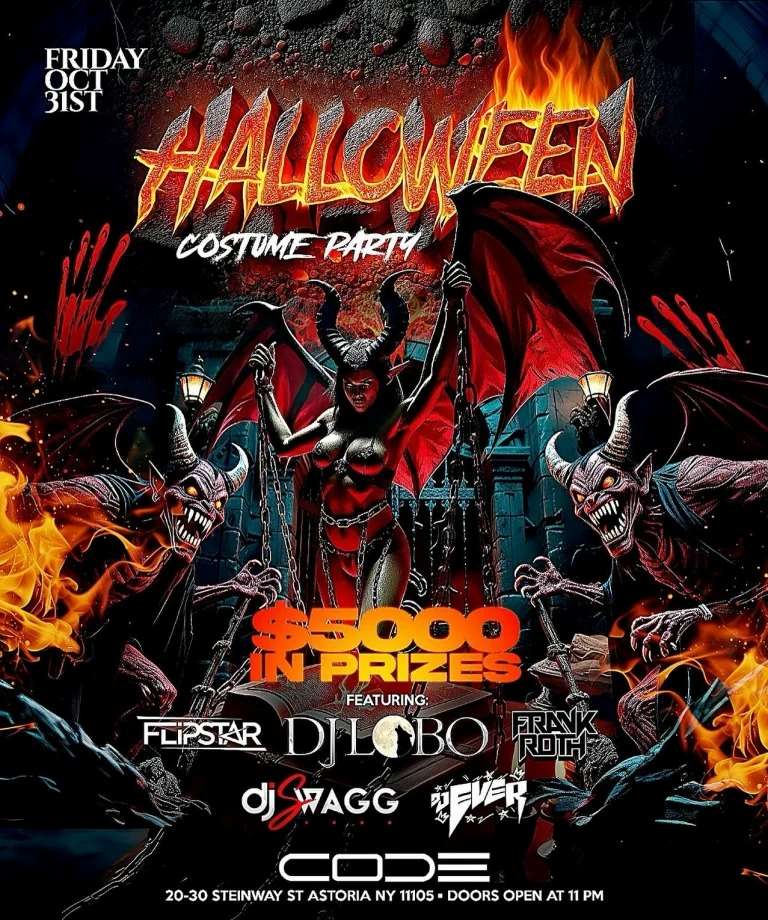 Buy tickets for Halloween at CODE Astoria | $5,000 Costume Contest & Bottle Service Halloween at CODE Astoria | $5,000 Costume Contest & Bottle Service