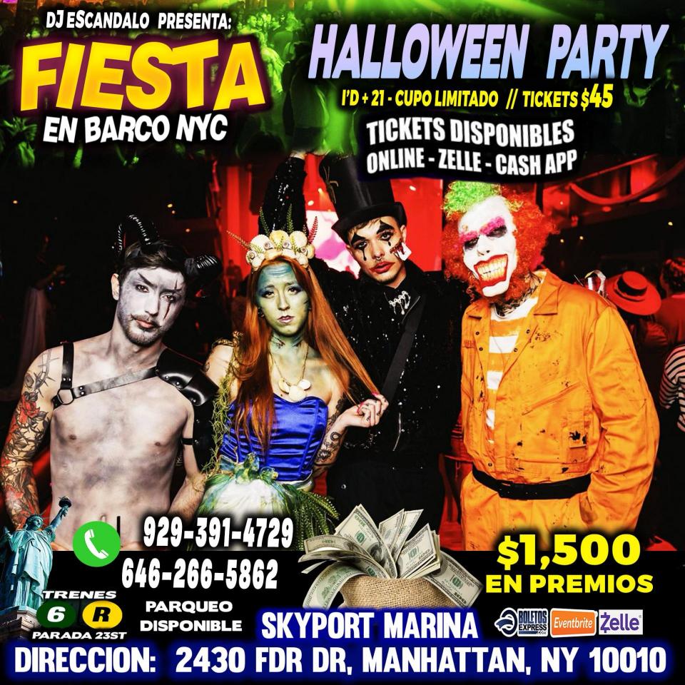 HALLOWEEN EN BARCO + $1500 CASH EN PREMIOS