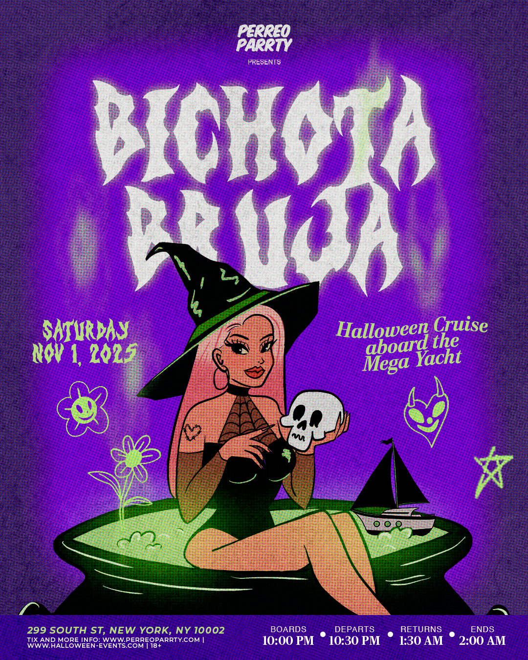 BICHOTA BRUJA BOAT - Latin & Reggaeton Halloween Party Cruise Yacht