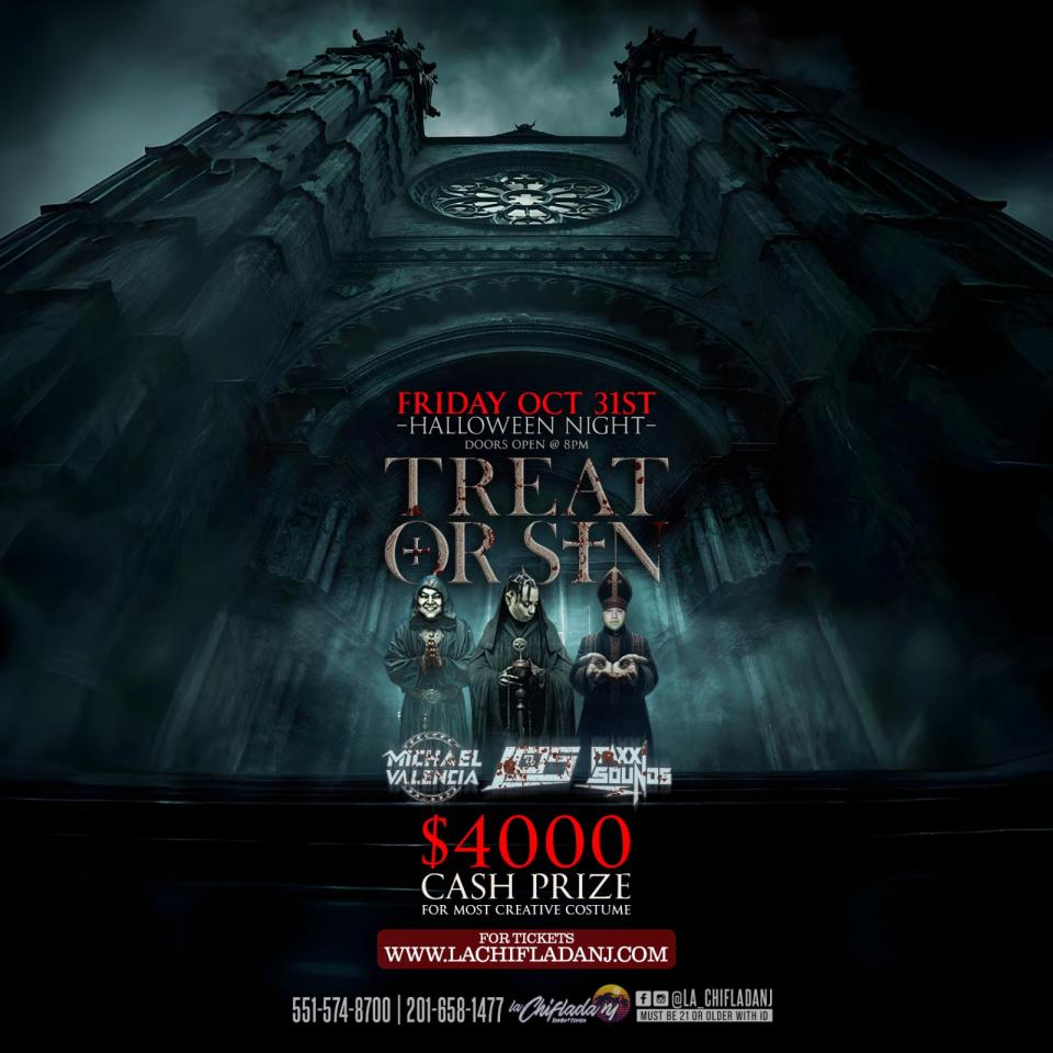 Buy tickets for Treat or Sin – Halloween Night at La Chiflada Treat or Sin – Halloween Night at La Chiflada