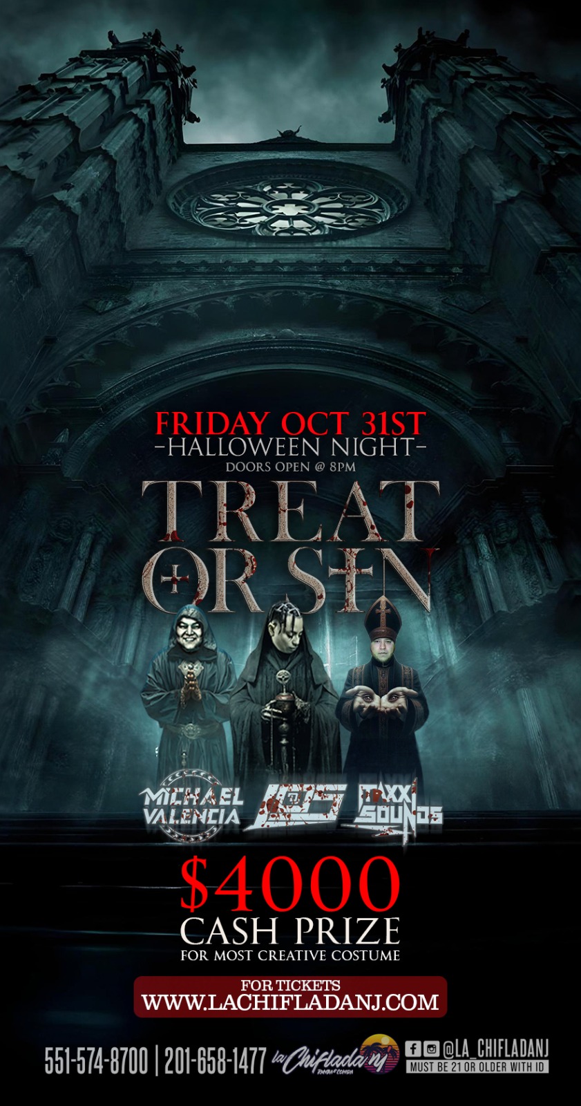 Buy tickets for Treat or Sin – Halloween Night at La Chiflada Treat or Sin – Halloween Night at La Chiflada