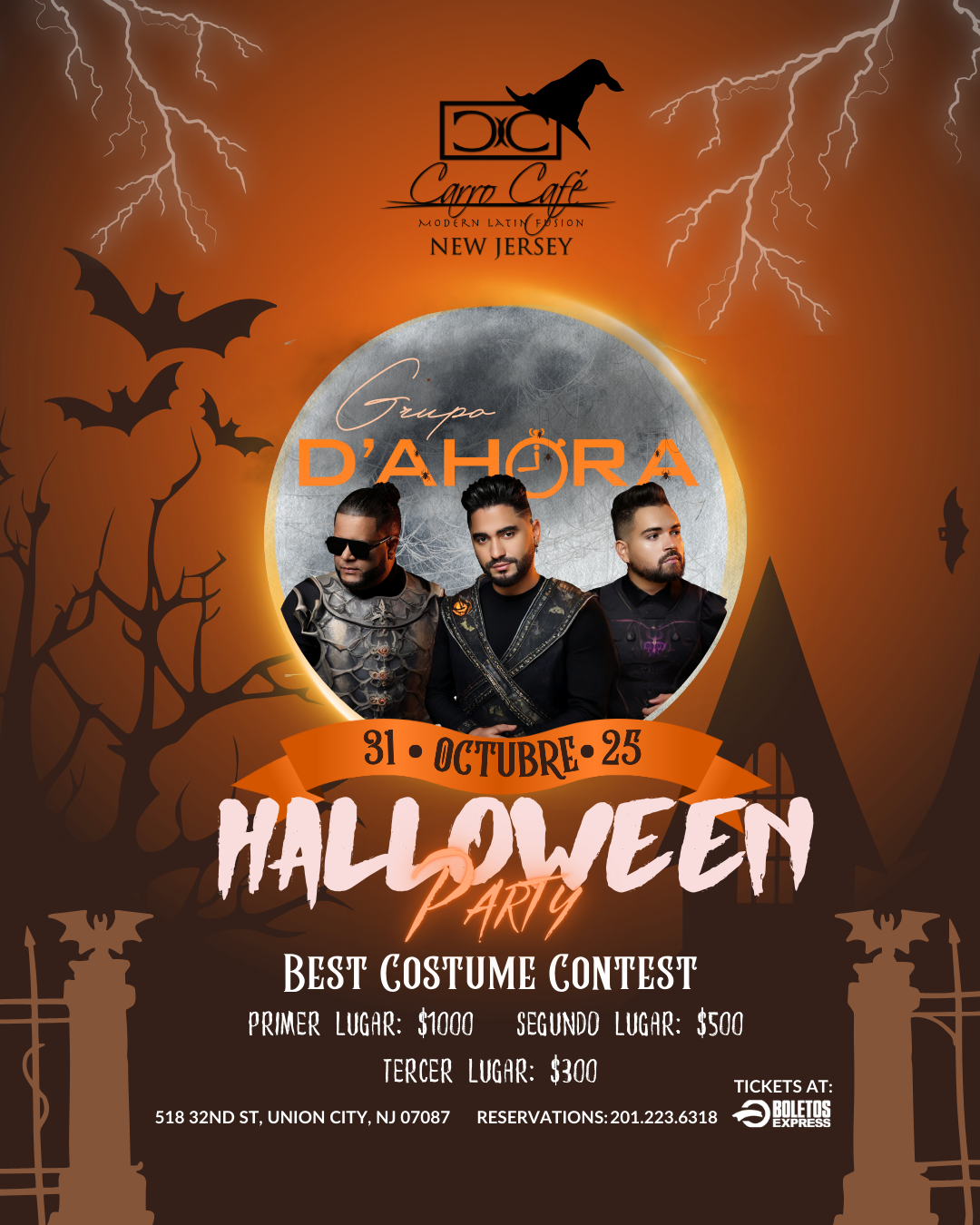 Halloween Party en Carro Café NJ | ENTRADAS GENERALES