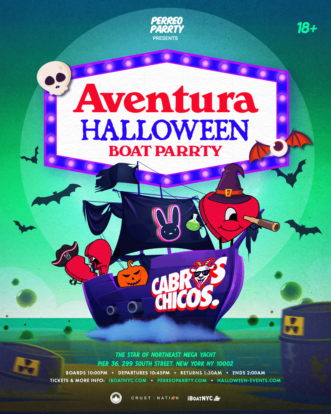 Buy tickets for The Aventura Halloween Boat Parrty - Bachata NYC Yacht Cruise The Aventura Halloween Boat Parrty - Bachata NYC Yacht Cruise