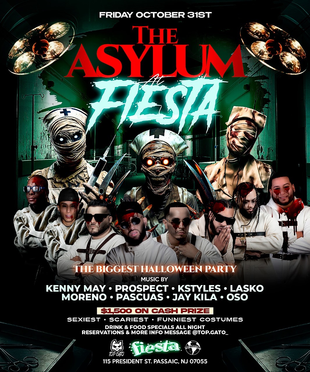THE ASYLUM FIESTA. THE BIGGEST HALLOWEEN PARTY
