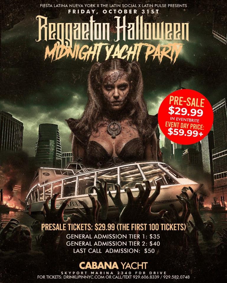 Buy tickets for CRUCERO EN ALTO MAR: HALLOWEEN REGGAETON CRUCERO EN ALTO MAR: HALLOWEEN REGGAETON