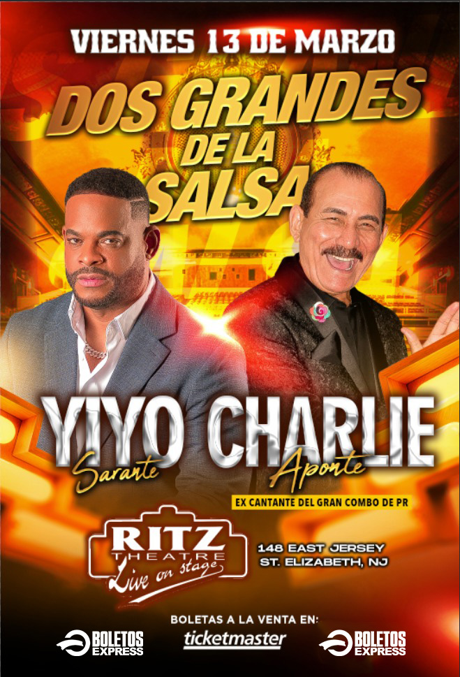 Buy tickets for YIYO SARANTE & CHARLIE APONTE- NEW JERSEY YIYO SARANTE & CHARLIE APONTE- NEW JERSEY