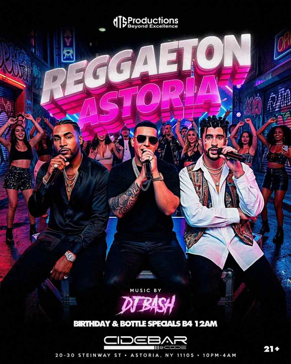 Buy tickets for Reggaeton Astoria | Fridays at CideBar – NYC Dance Party – Feb 27th Reggaeton Astoria | Fridays at CideBar – NYC Dance Party – Feb 27th