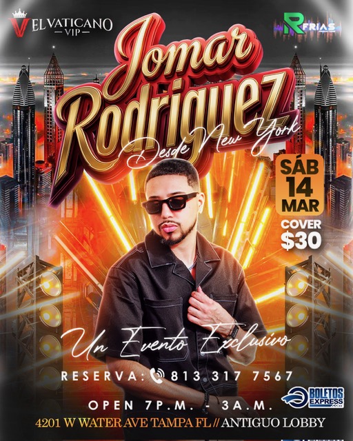 Buy tickets for JOMAR RODRIGUEZ JOMAR RODRIGUEZ