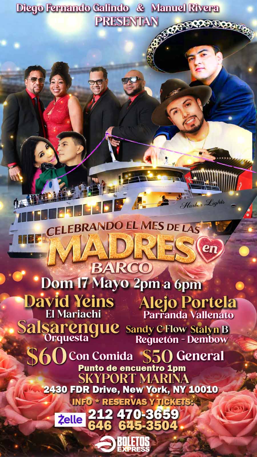 Buy tickets for CELEBRANDO EL MES DE LAS MADRES EN BARCO CELEBRANDO EL MES DE LAS MADRES EN BARCO