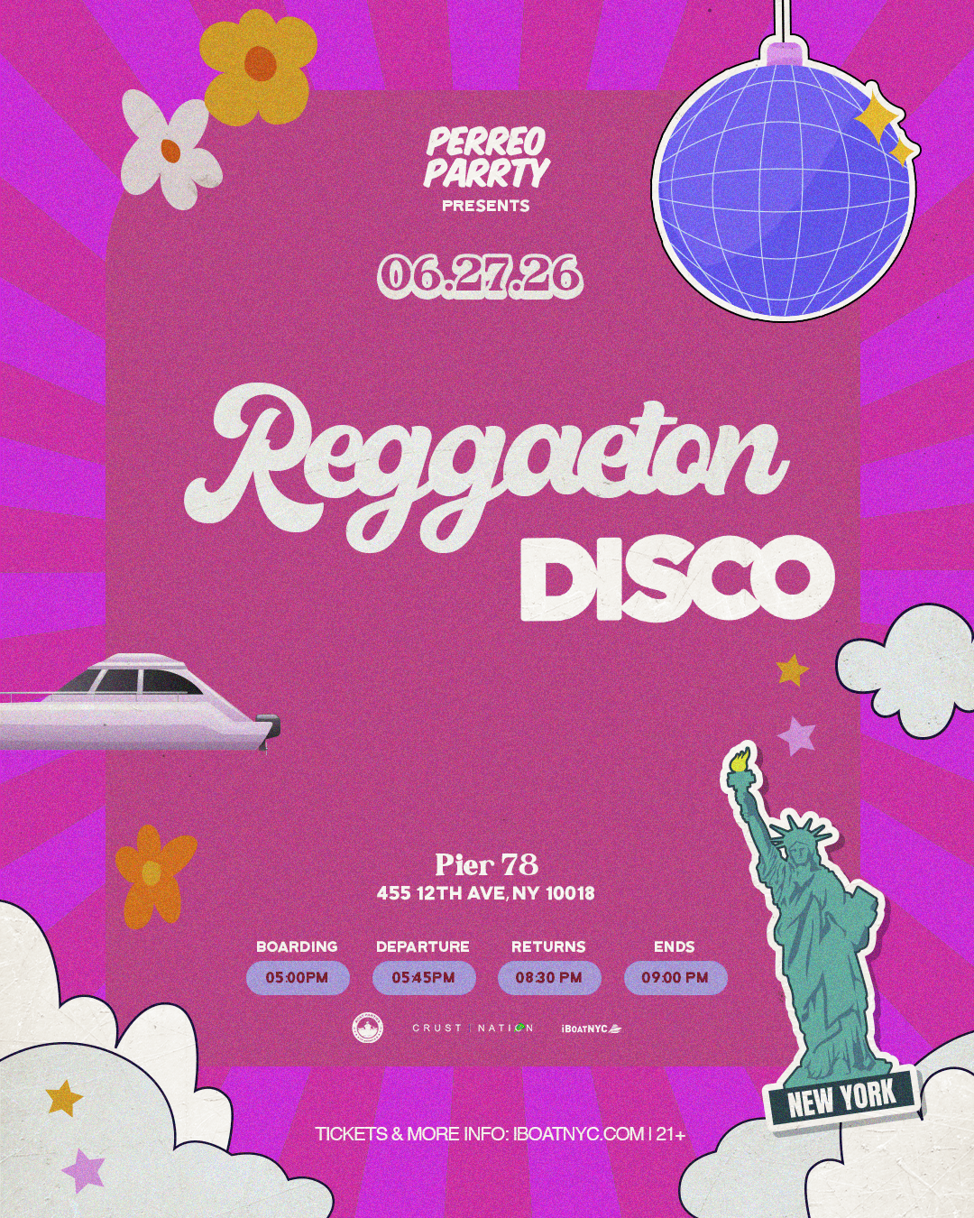 Buy tickets for REGGAETON DISCO: House vs Reggaeton Boat Party Yacht Cruise NYC REGGAETON DISCO: House vs Reggaeton Boat Party Yacht Cruise NYC