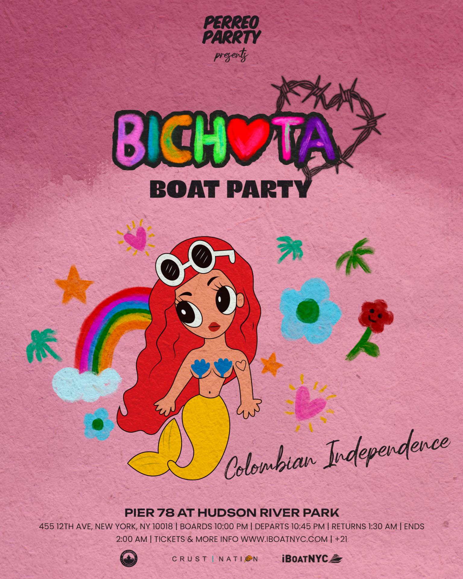 Bichota Boat - Karol G Tribute for Colombian Independence Day Boat Party