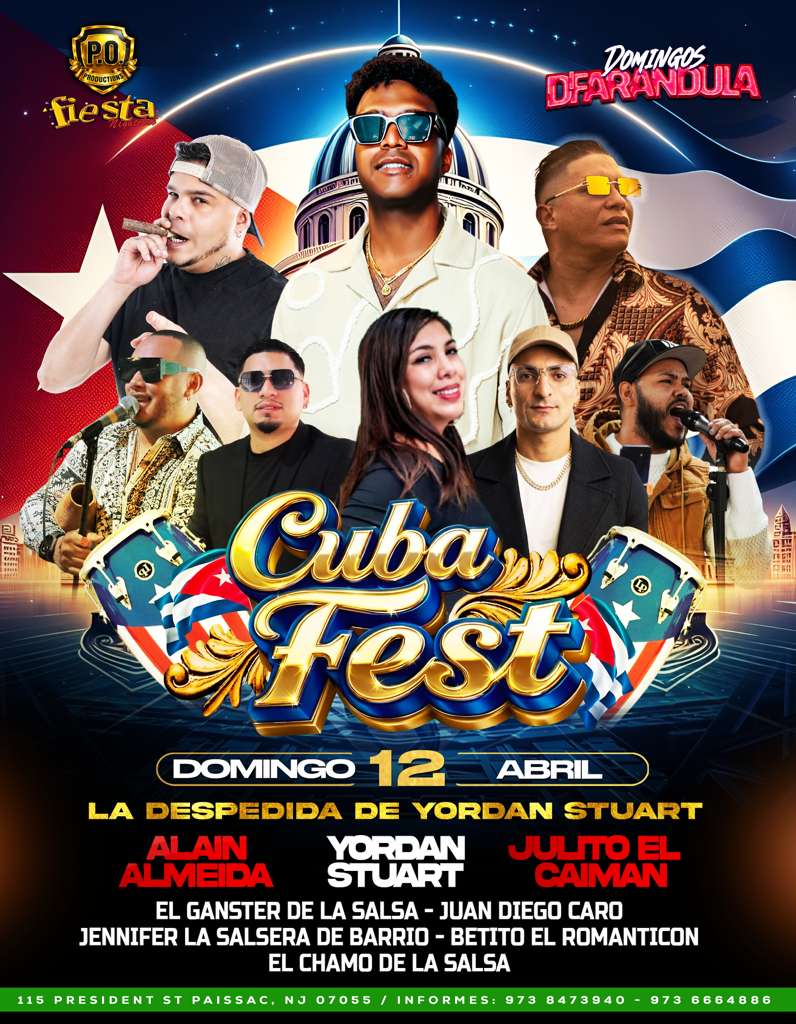 Buy tickets for DOMINGOS DE FARANDULA, CUBA FEST - LA DESPEDIDA DE YORDAN STUART DOMINGOS DE FARANDULA, CUBA FEST - LA DESPEDIDA DE YORDAN STUART