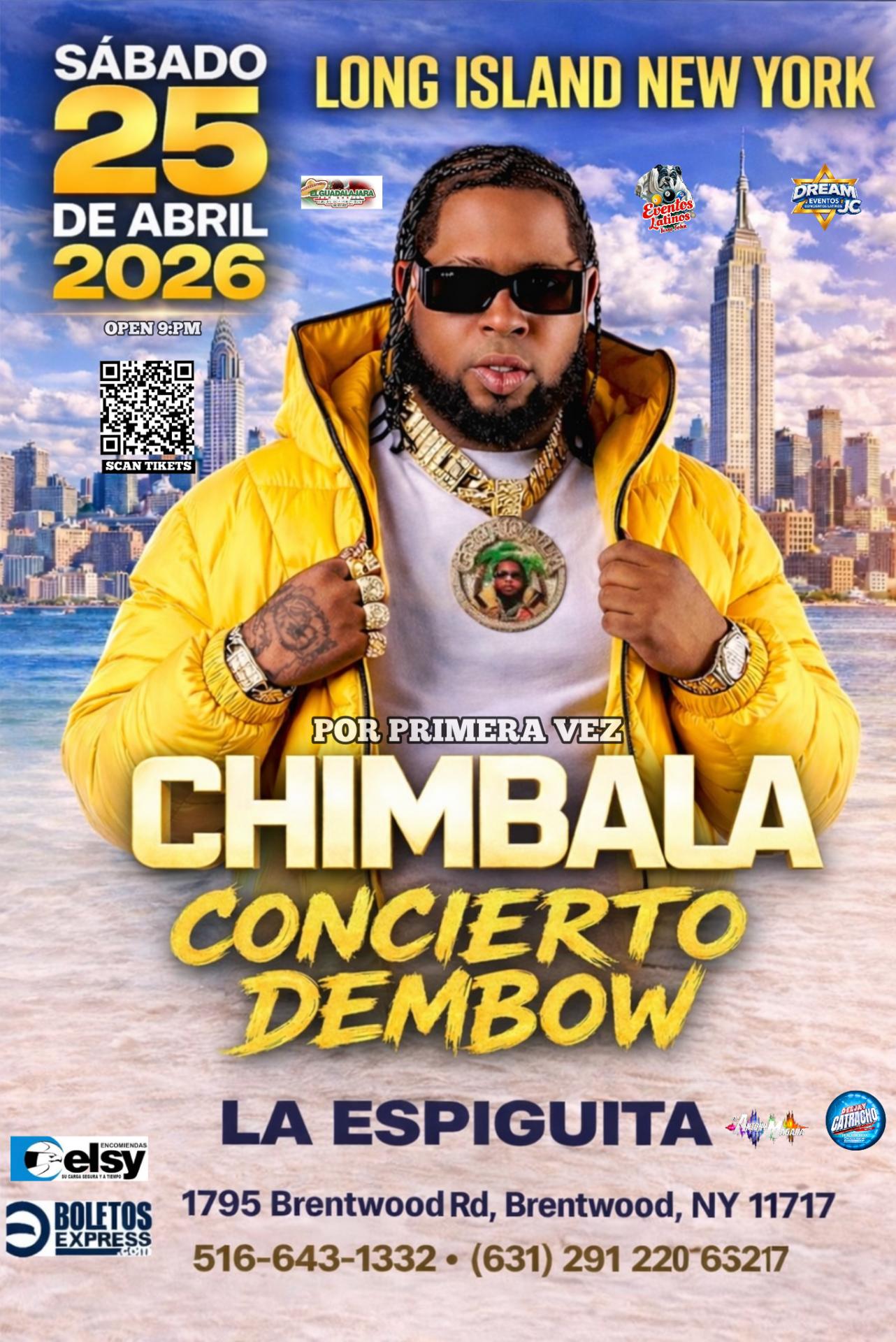 Buy tickets for Chimbala / Concierto Dembow / Sabado 25 Abril / Brentwood Long Island NY Chimbala / Concierto Dembow / Sabado 25 Abril / Brentwood Long Island NY