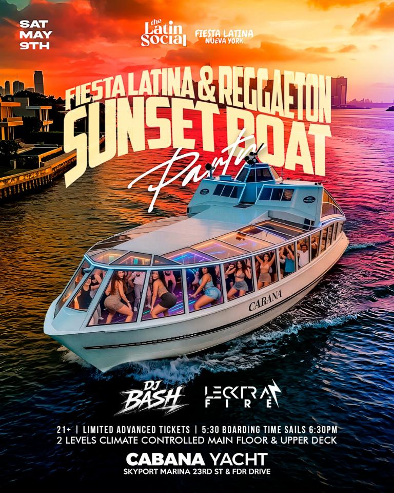 FIESTA LATINA: SUNSET CRUISE PARTY: EN ALTO MAR