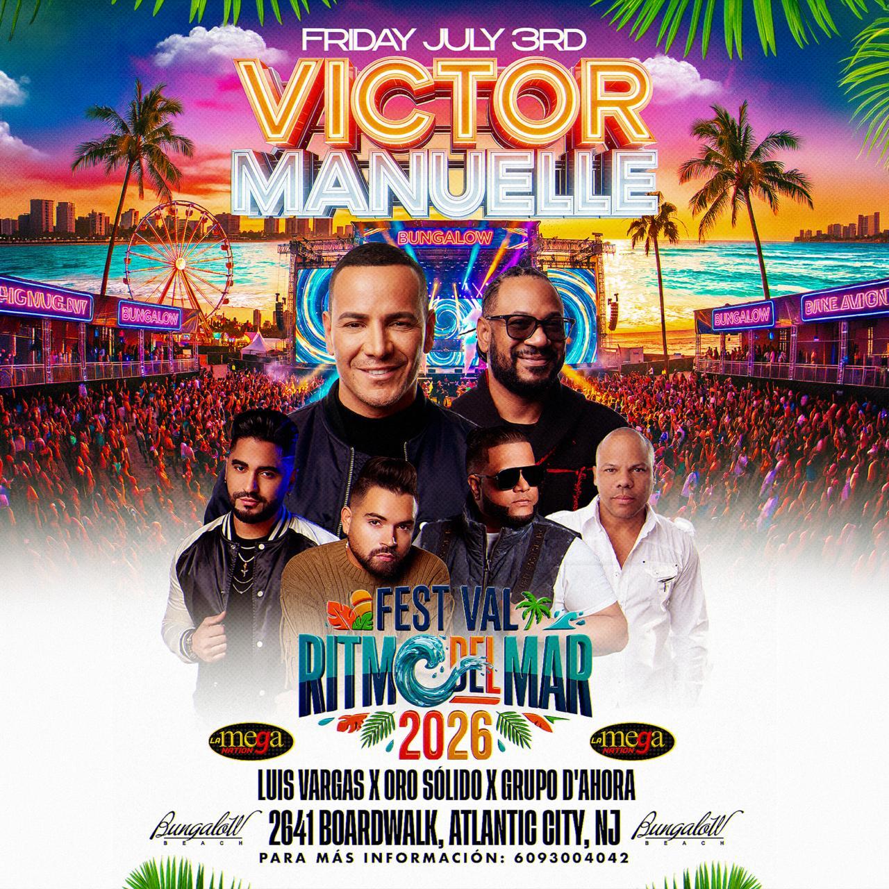 Festival Ritmo Del Mar 2026 en Atlantic City | Victor Manuelle en Vivo