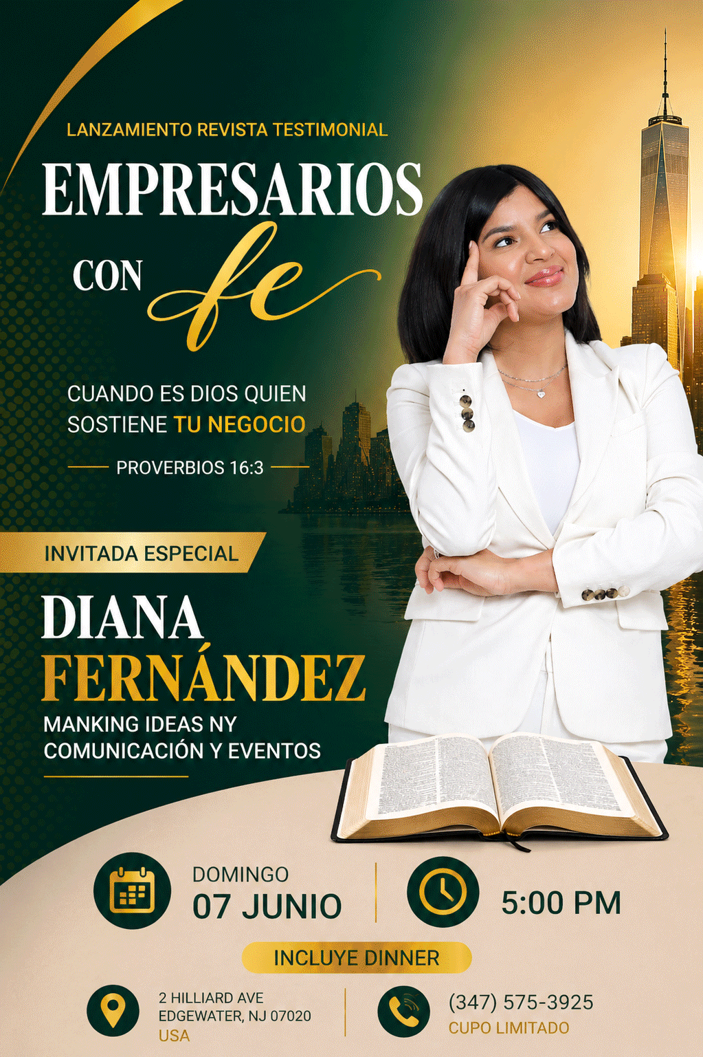 Buy tickets for Lanzamiento revista testimonial Empresarios con fe Cuando es Dios quien sostiene tu negocio Lanzamiento revista testimonial Empresarios con fe Cuando es Dios quien sostiene tu negocio