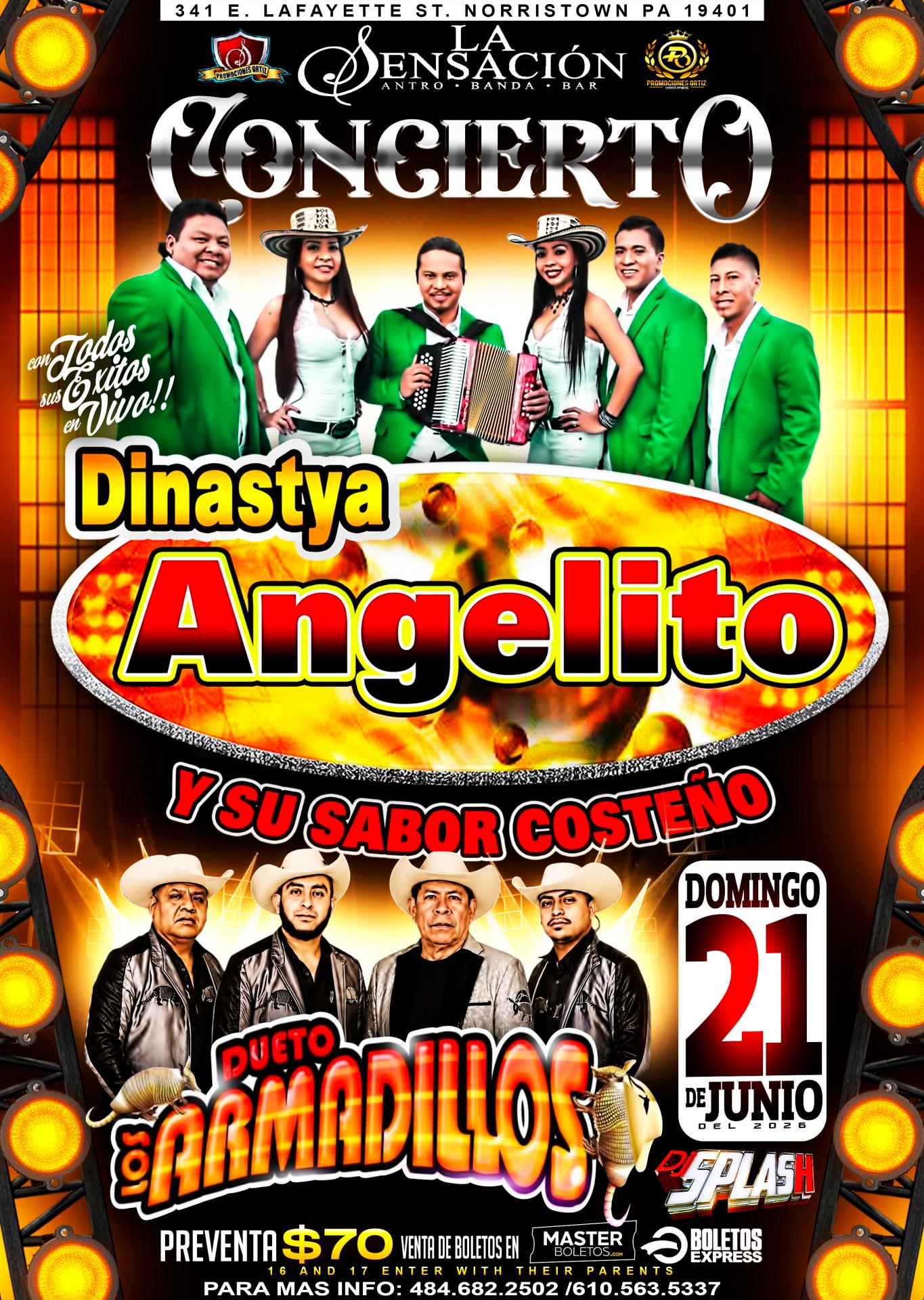 Buy tickets for DINASTYA ANGELITO & DUETO LOS ARMADILLOS DINASTYA ANGELITO & DUETO LOS ARMADILLOS