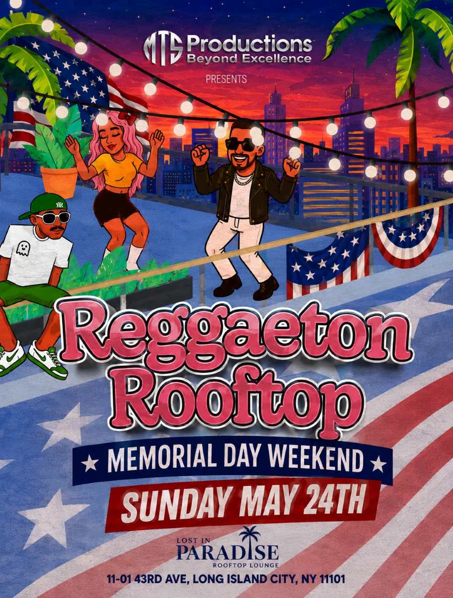 Reggaeton Rooftop NYC Memorial Day Weekend Party in Long Island City