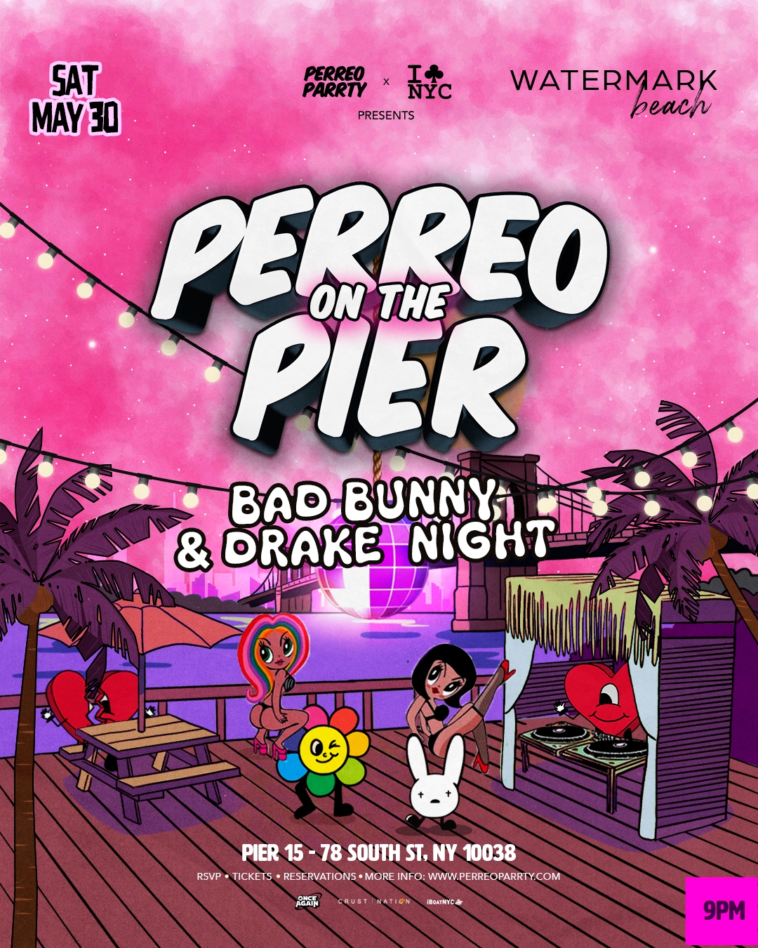 Perreo on the Pier - Drake v Bunny Night - Watermark Beach NYC