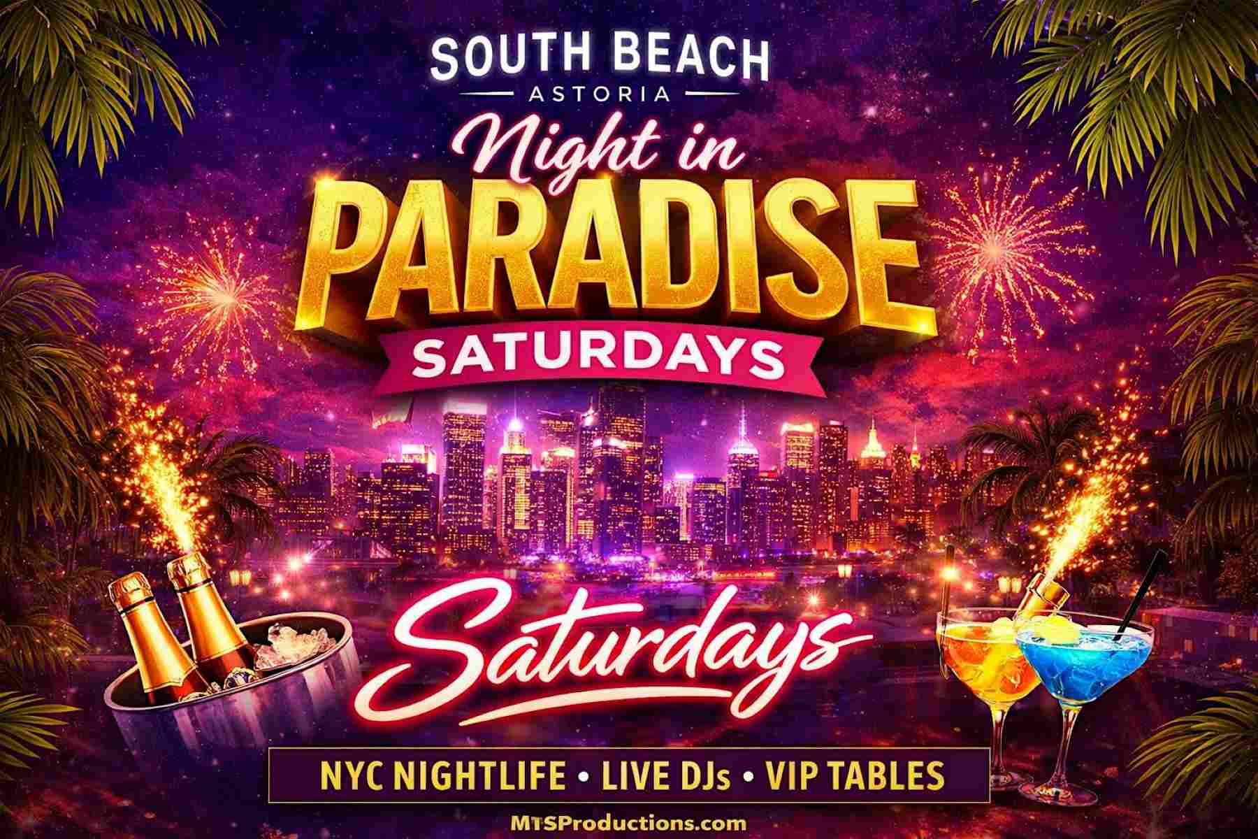 Night in Paradise Saturdays at South Beach Astoria – May 30