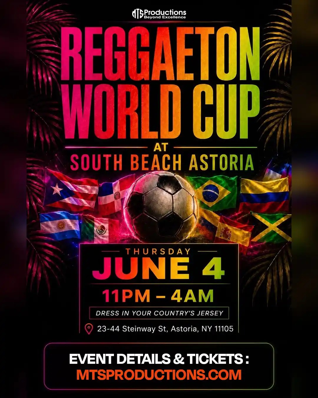Buy tickets for Reggaeton World Cup at South Beach Astoria NYC – Thursday, June 04 Reggaeton World Cup at South Beach Astoria NYC – Thursday, June 04