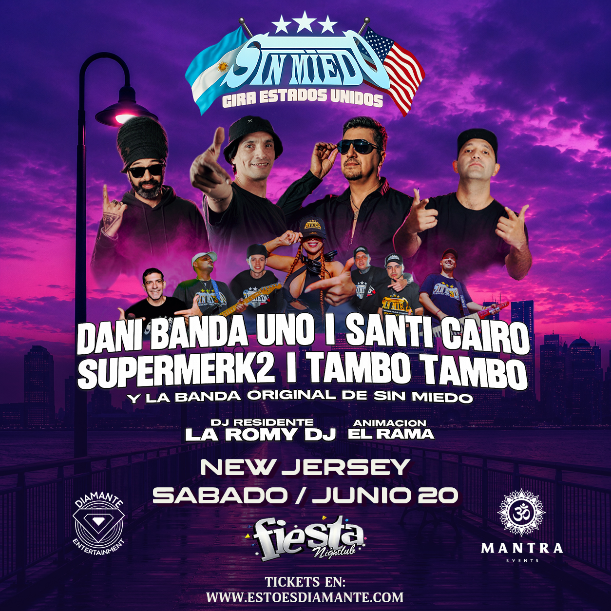 DANI BANDA UNO, SANTI CAIRO, SUPERMERK2, TAMBO TAMBO, Y LA BANDA ORIGINAL DE SIN MIEDO