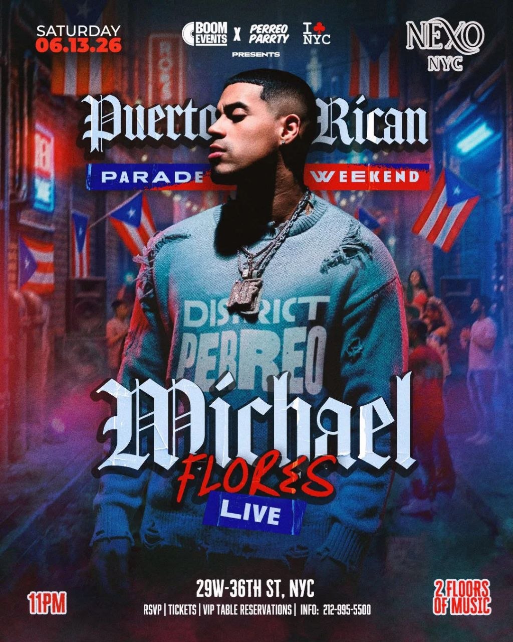 Michael Flores LIVE @ DISTRICT PERREO: Puerto Rican Parade Weekend