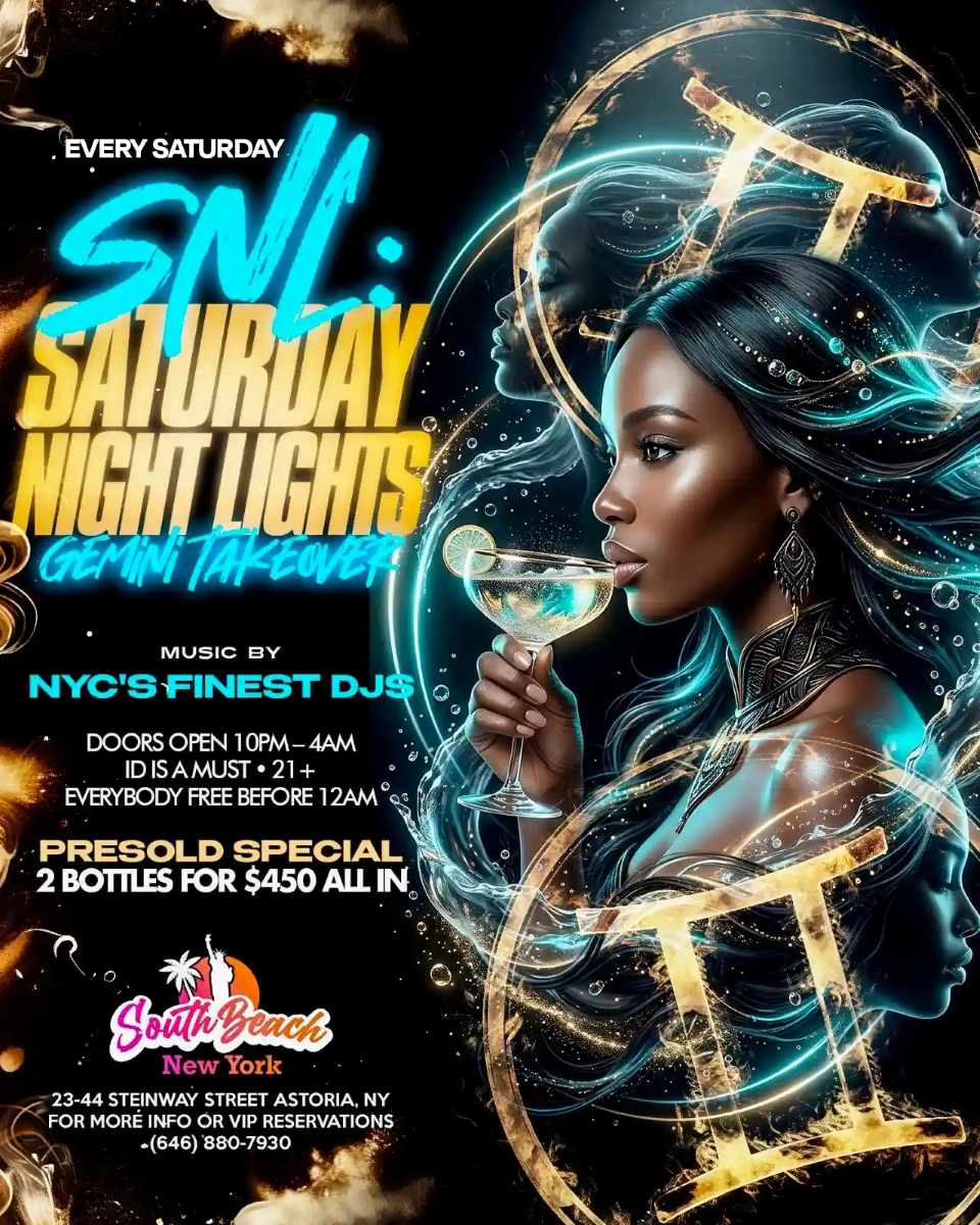 Buy tickets for SNL : Saturday Night Lights at South Beach Astoria – Gemini Takeover SNL : Saturday Night Lights at South Beach Astoria – Gemini Takeover