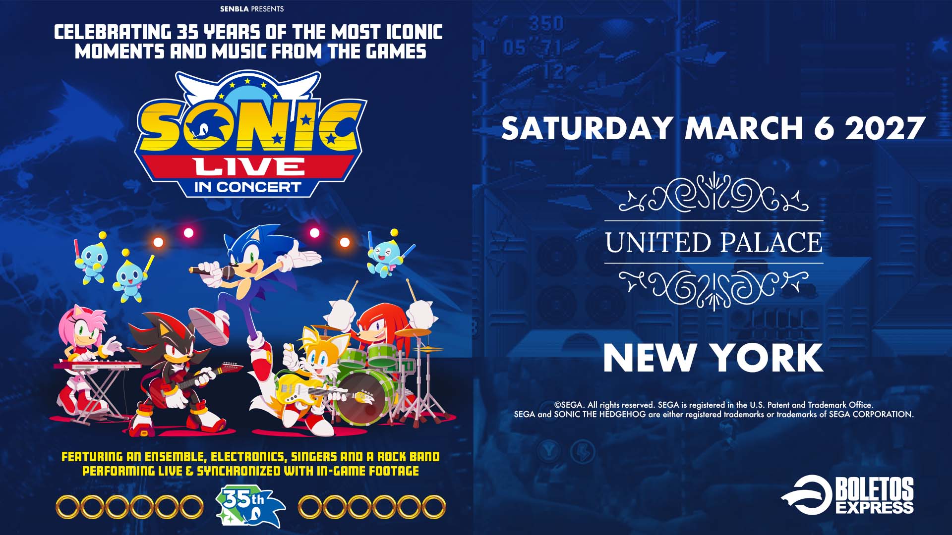 Buy tickets for Sonic Live In Concert Sonic Live In Concert