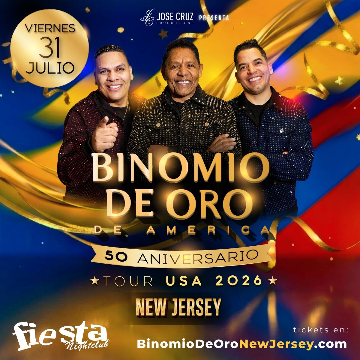 Buy tickets for BINOMIO DE ORO DE AMERICA EN NEW JERSEY BINOMIO DE ORO DE AMERICA EN NEW JERSEY