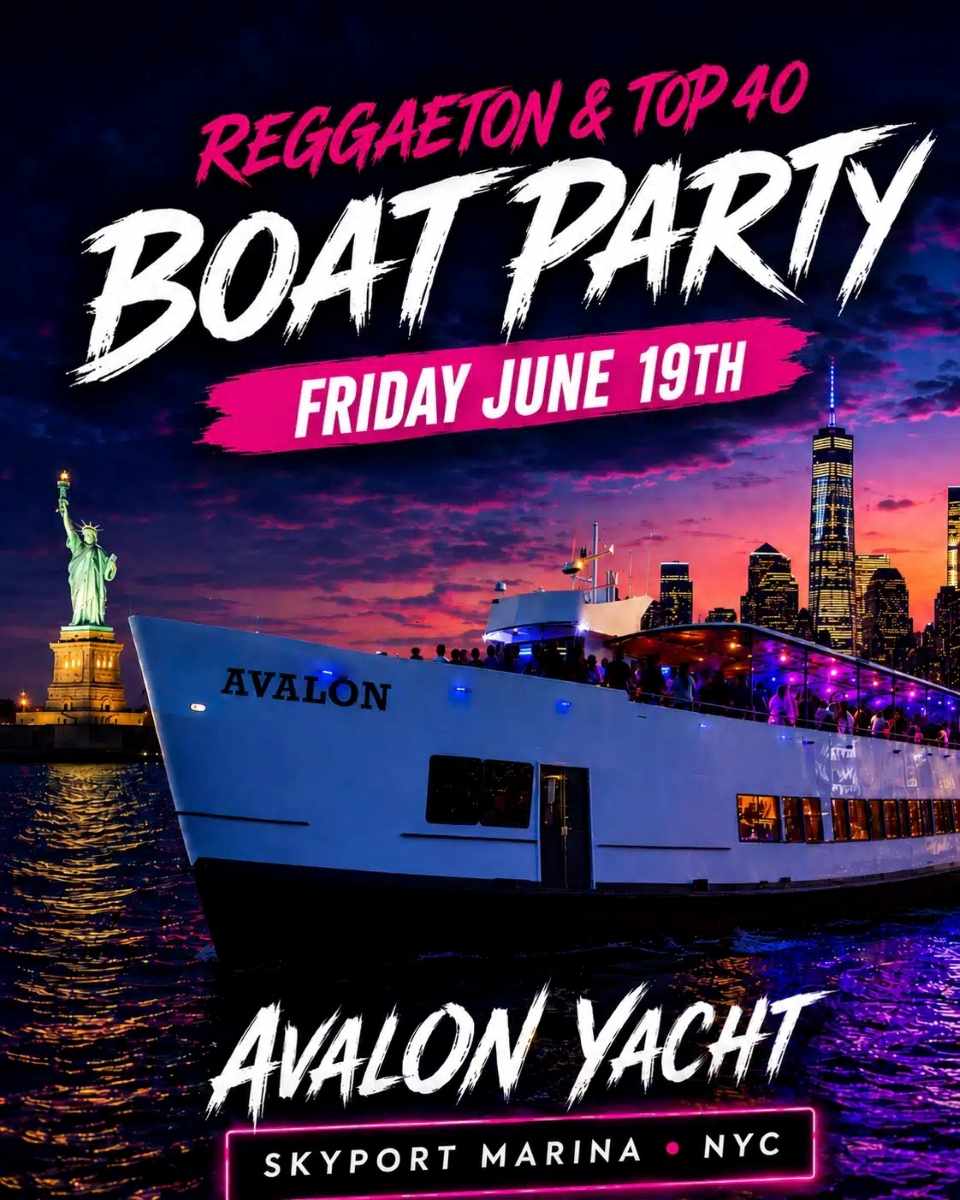 Buy tickets for Reggaeton Boat Party NYC | Avalon Yacht at Skyport Marina – June 19th Reggaeton Boat Party NYC | Avalon Yacht at Skyport Marina – June 19th