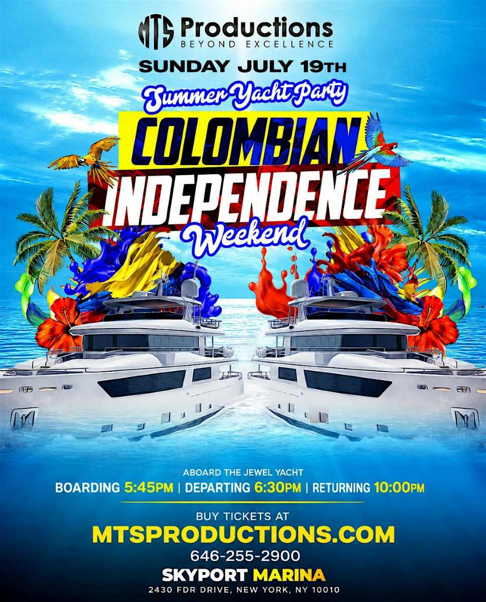 Colombian Independence Weekend Yacht Party NYC – Jewel Yacht