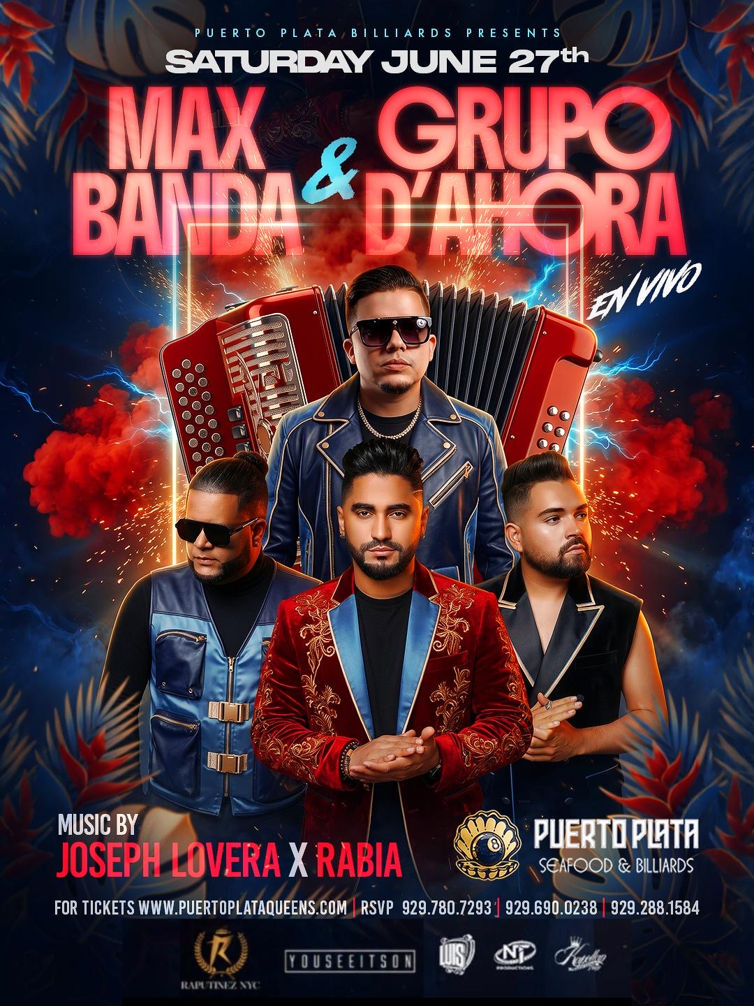Buy tickets for MAX BANDA & GRUPO D AHORA MAX BANDA & GRUPO D AHORA
