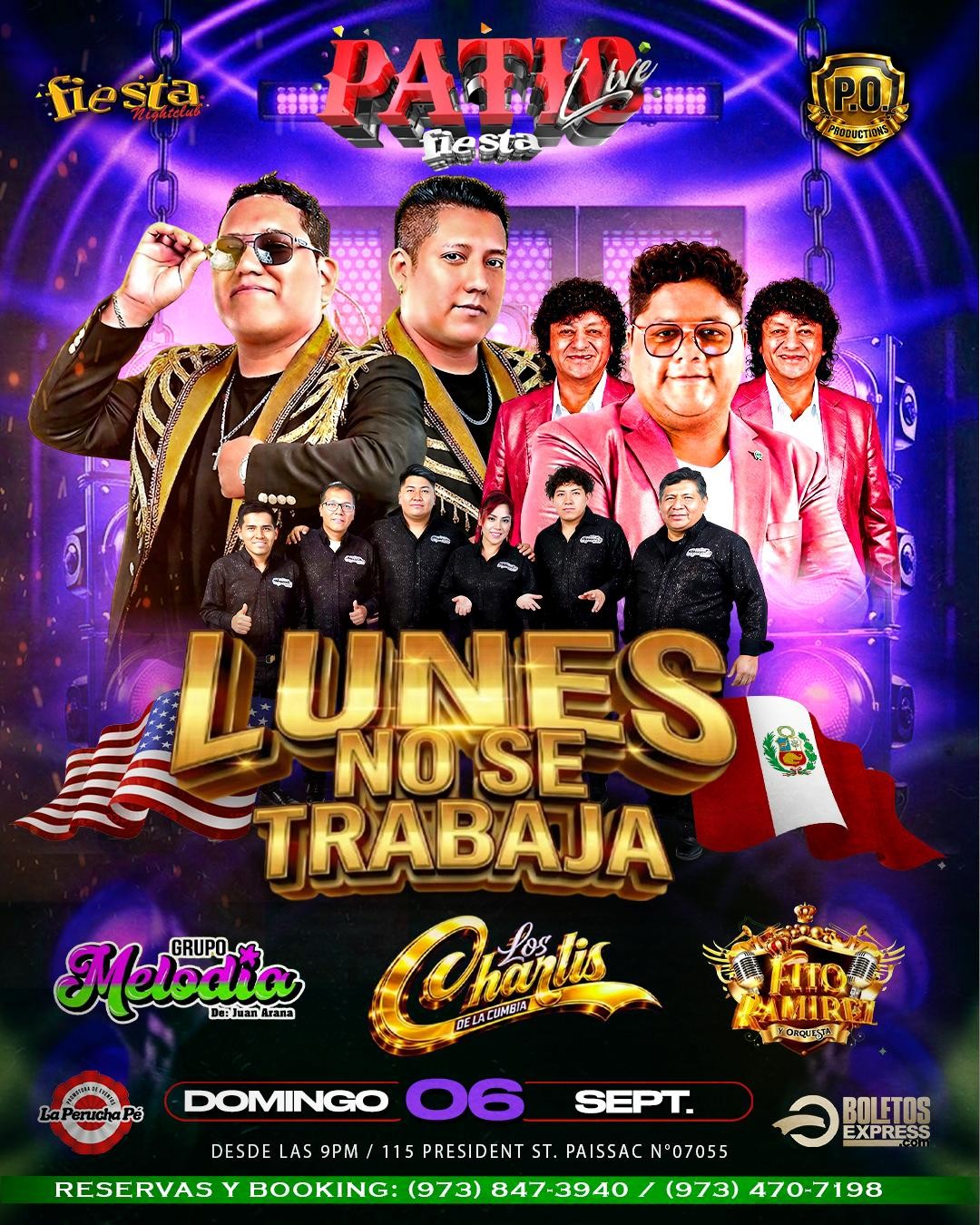 GRUPO MELODIA, LOS CHARLIS DE LA CUMBIA, FITO RAMIREZ Y ORQUESTA