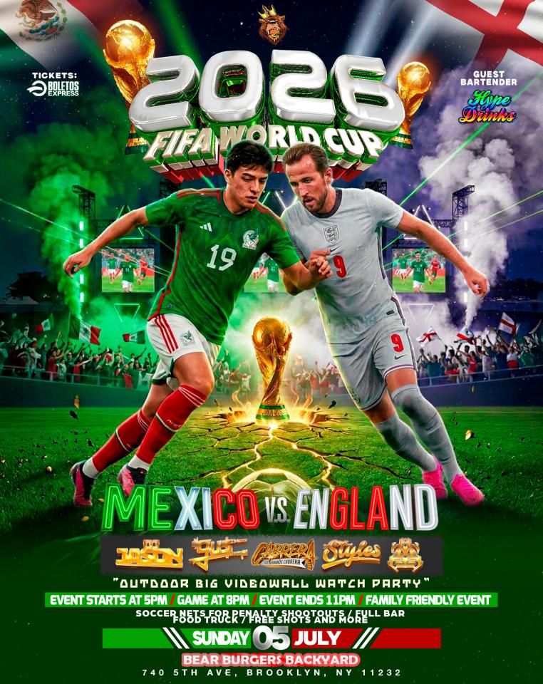Mexico vs England Outdoor Watch Party