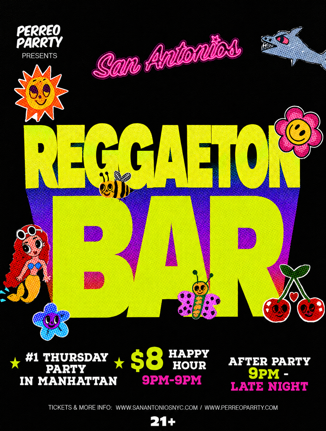#1 REGGAETON BAR in Manhattan Party @ San Antonios, Latin Thursday Night