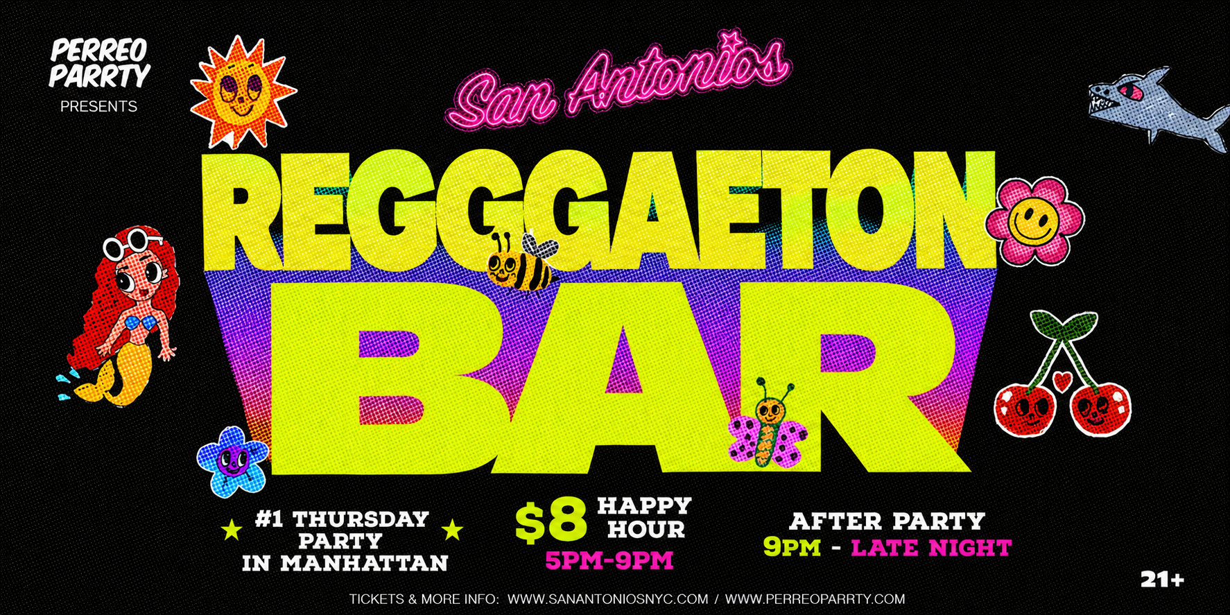 #1 REGGAETON BAR in Manhattan Party @ San Antonios, Latin Thursday Night